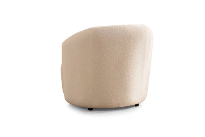 Sofá y loveseat de terciopelo marfil Helena
