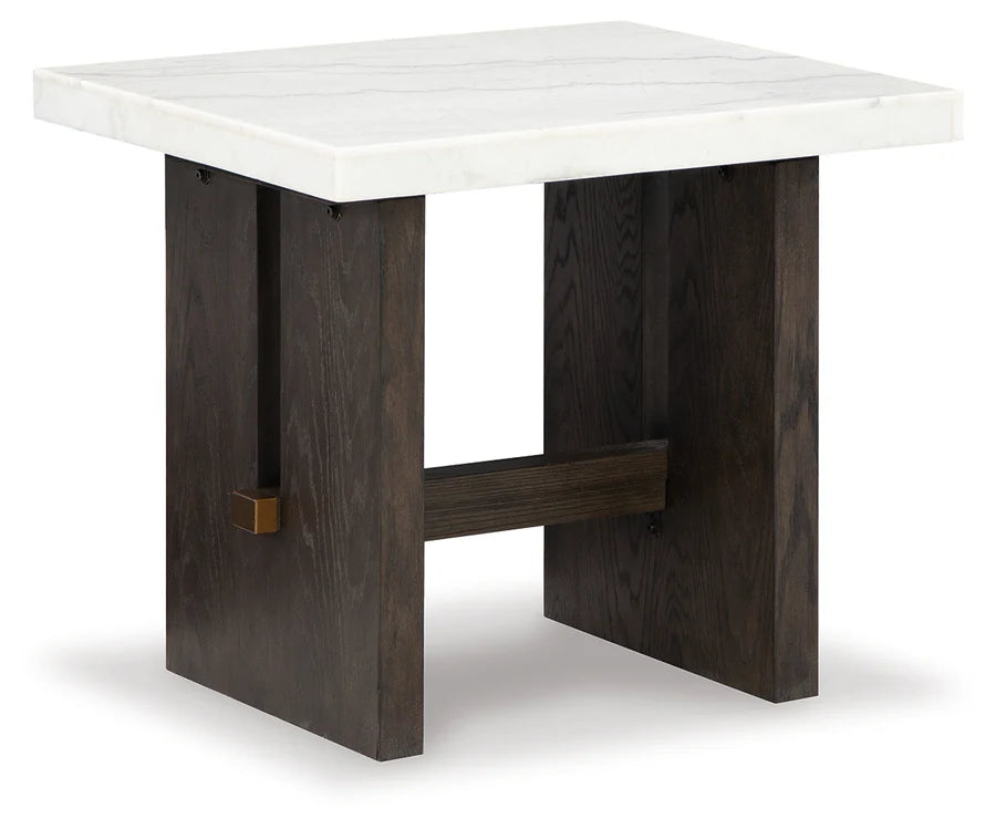 Burkhaus White End Table