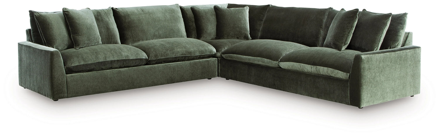 Carriage View Jade Sectional 3-Piece