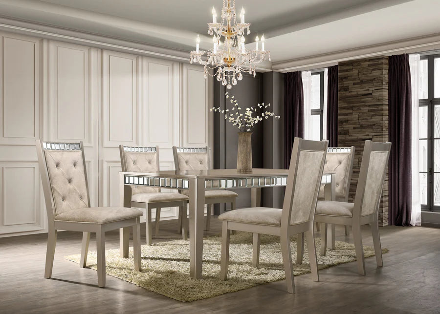 Clara Champagne 7-Piece Dining Room Set