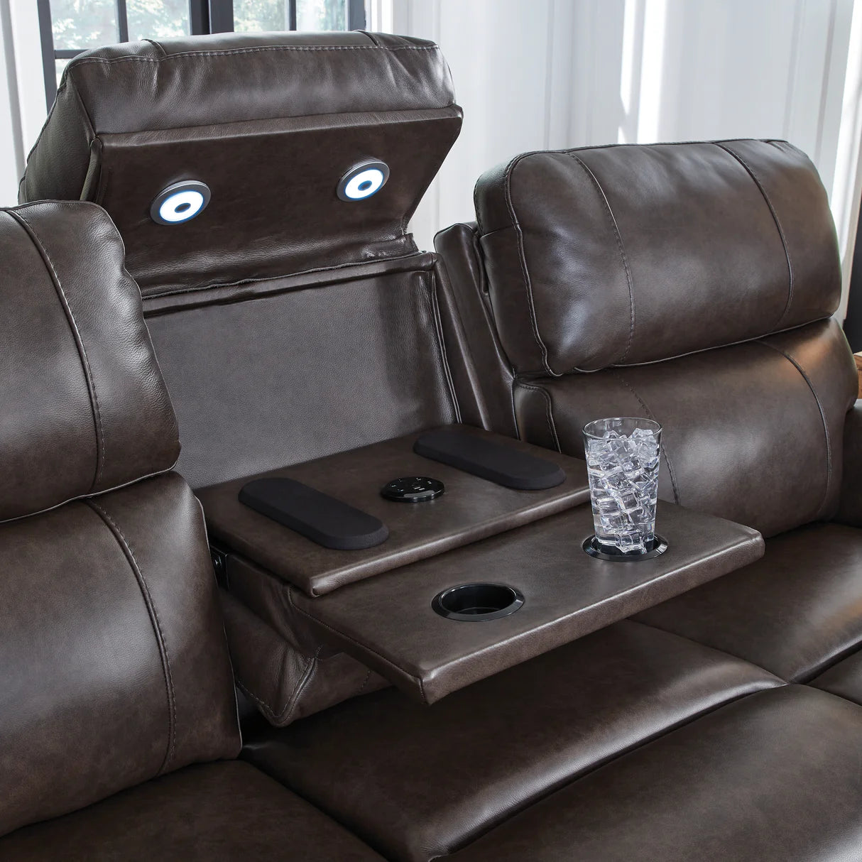 Crossplex Smoke Power Reclining Sofa