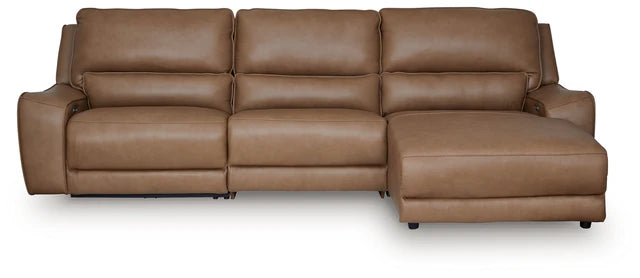 DeepWakes Caramel Modular Power Reclining Sectional
