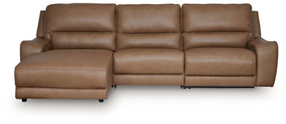 DeepWakes Caramel Modular Power Reclining Sectional