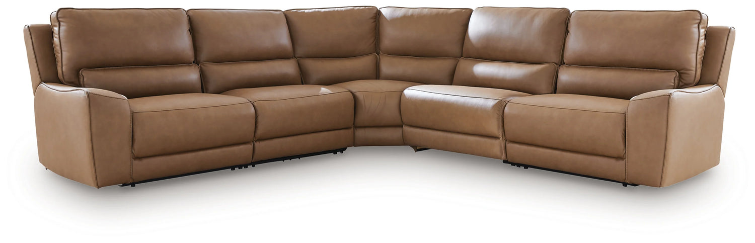 DeepWakes Caramel Modular Power Reclining Sectional