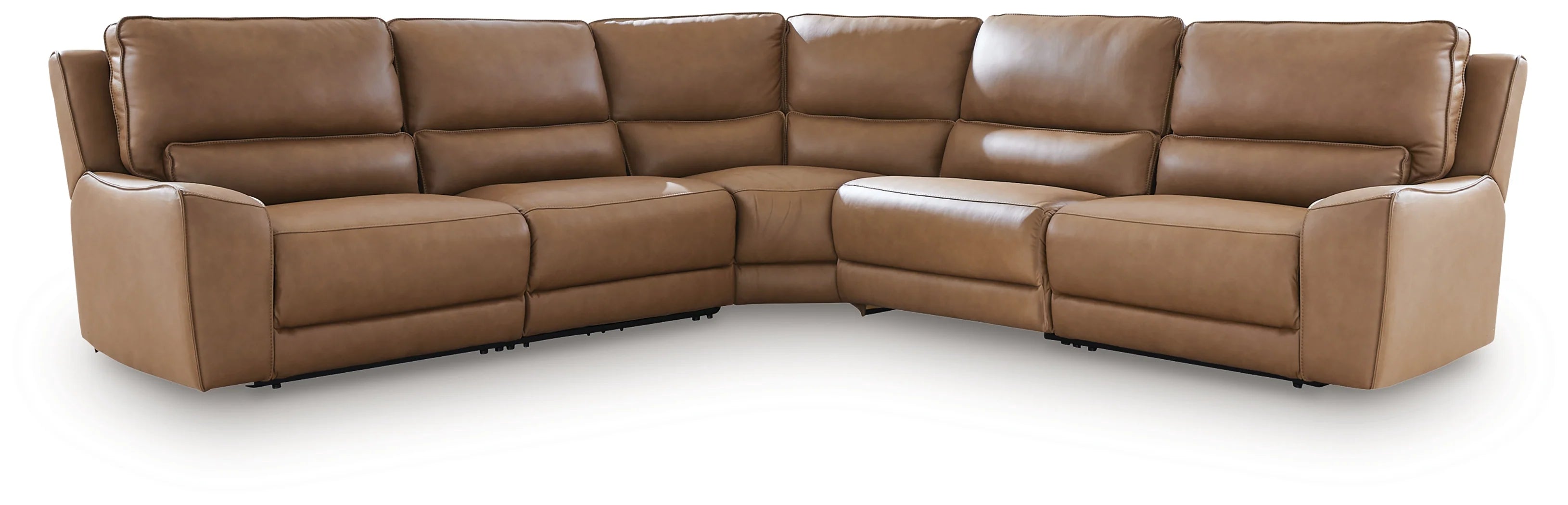 DeepWakes Caramel Modular Power Reclining Sectional