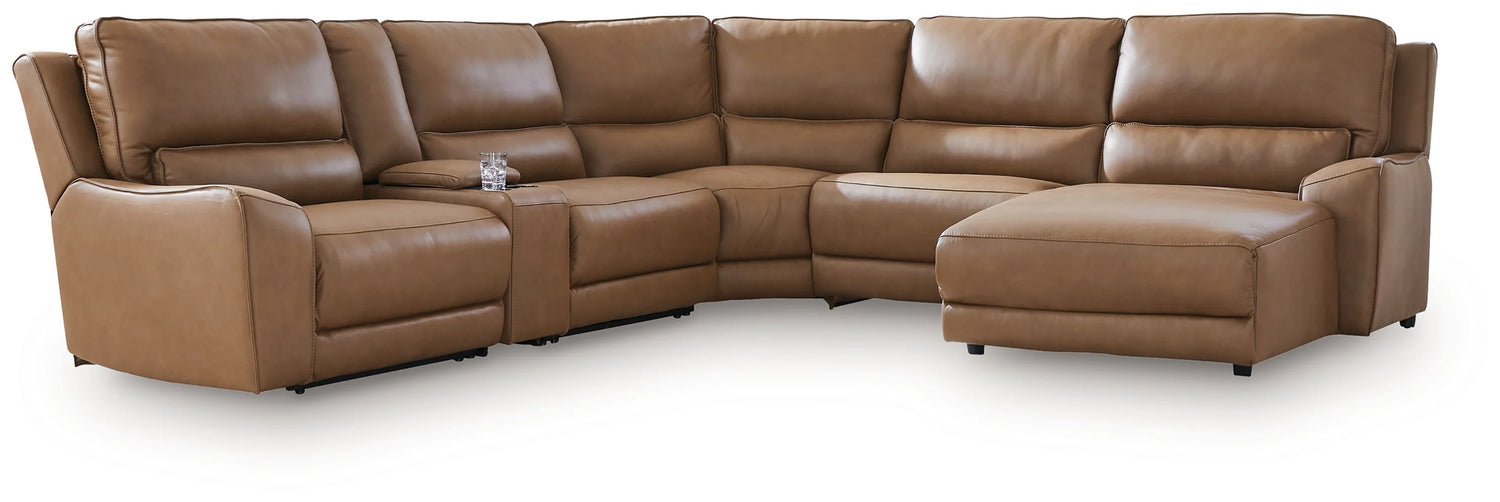 DeepWakes Caramel Modular Power Reclining Sectional