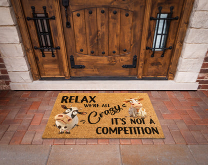 Crazy Cows Farmhouse Doormat
