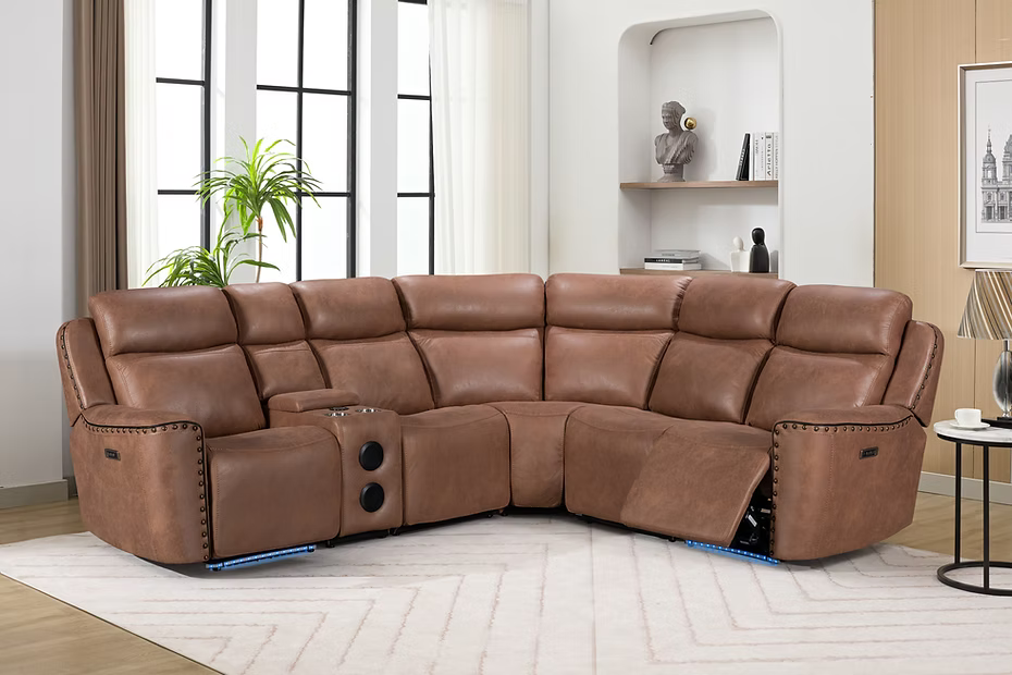 Conjunto de sofá reclinable Dallas Camel