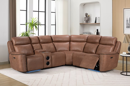 Conjunto de sofá reclinable Dallas Camel