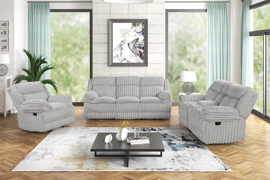 Mellow Gray Reclining Set S3939