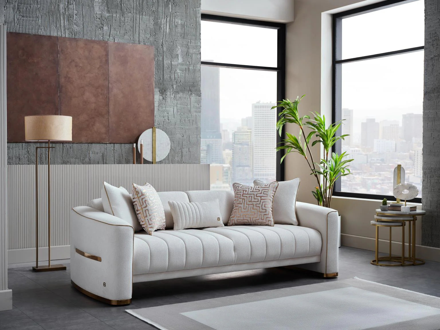 Veronica 94&quot; Wide Convertible Living Room Set