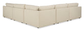 elyza 5 piece linen sectional back