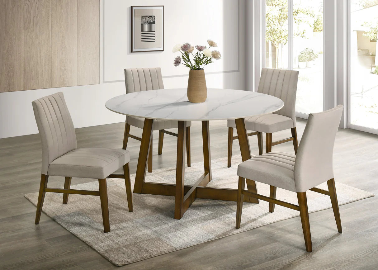 Enzo Dark Oak 5 Pieces Dining Set