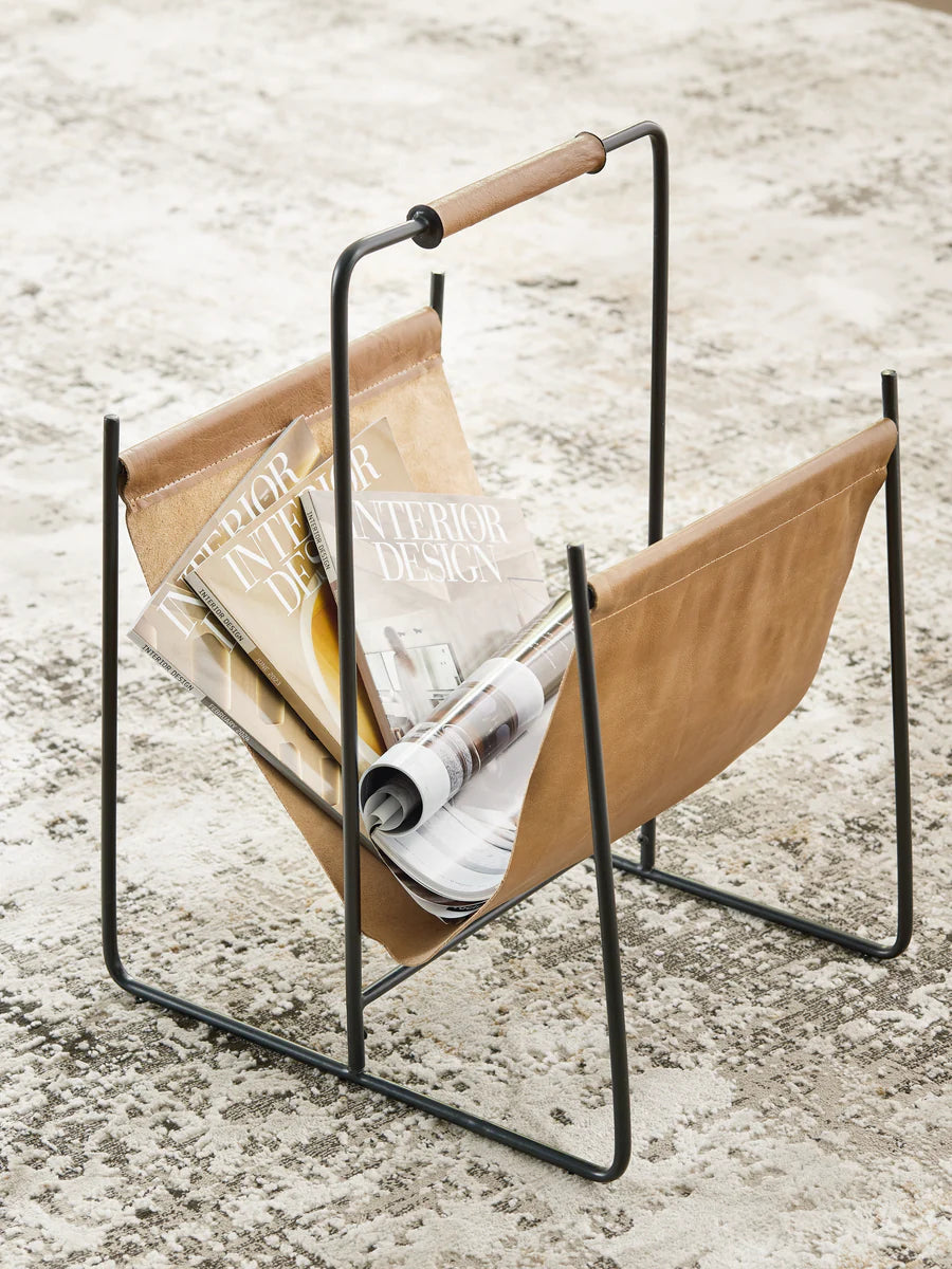 Faronworth Brown Magazine Rack
