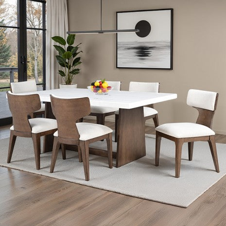 Caerwys Brown 7 Pieces Dining Table Set
