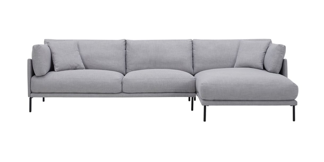 Maxwell Right Sectional Sofa Light Gray
