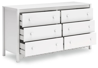 Juego de dormitorio juvenil con plataforma Hallityn en color blanco