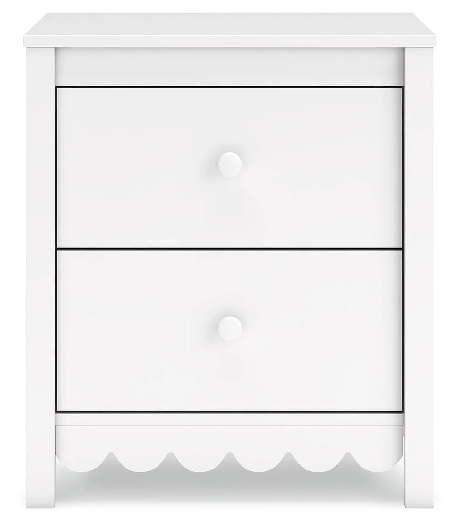 Juego de dormitorio juvenil con plataforma Hallityn en color blanco