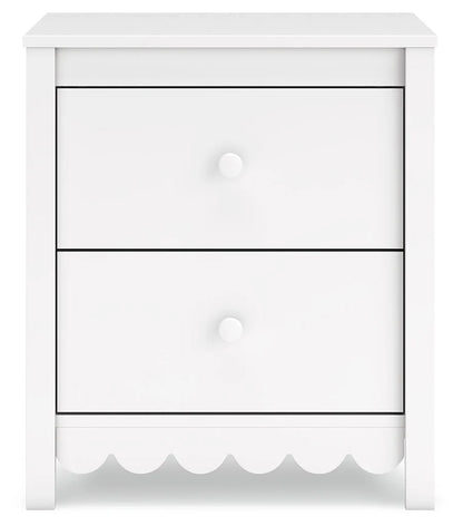 Juego de dormitorio juvenil con plataforma Hallityn en color blanco