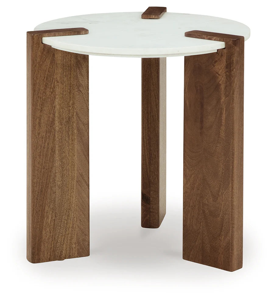 Isanti White End Table