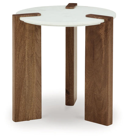 Isanti White End Table