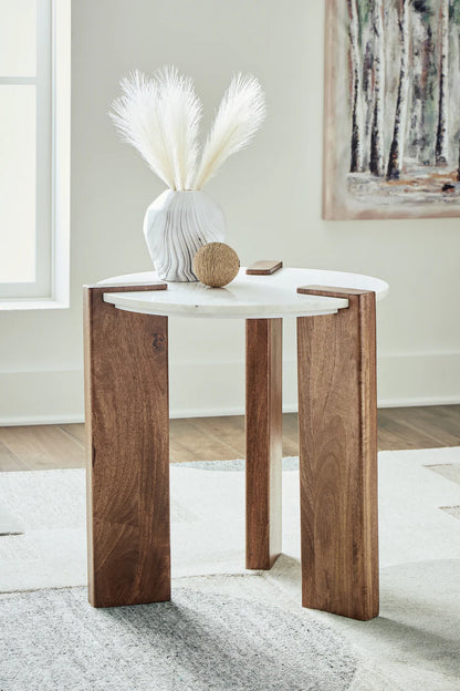 Isanti White End Table