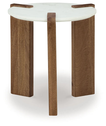 Isanti White End Table