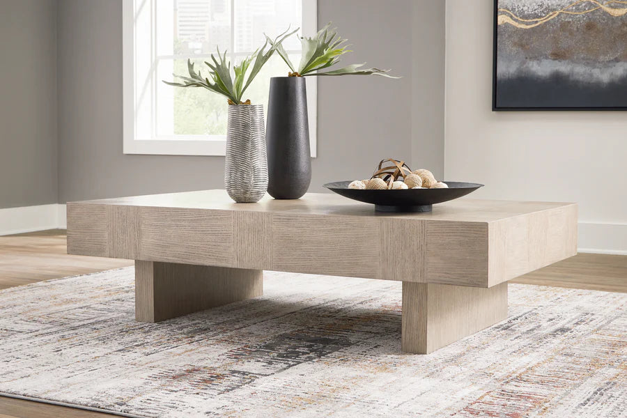 Jorlaina Light Grayish Brown Coffee Table