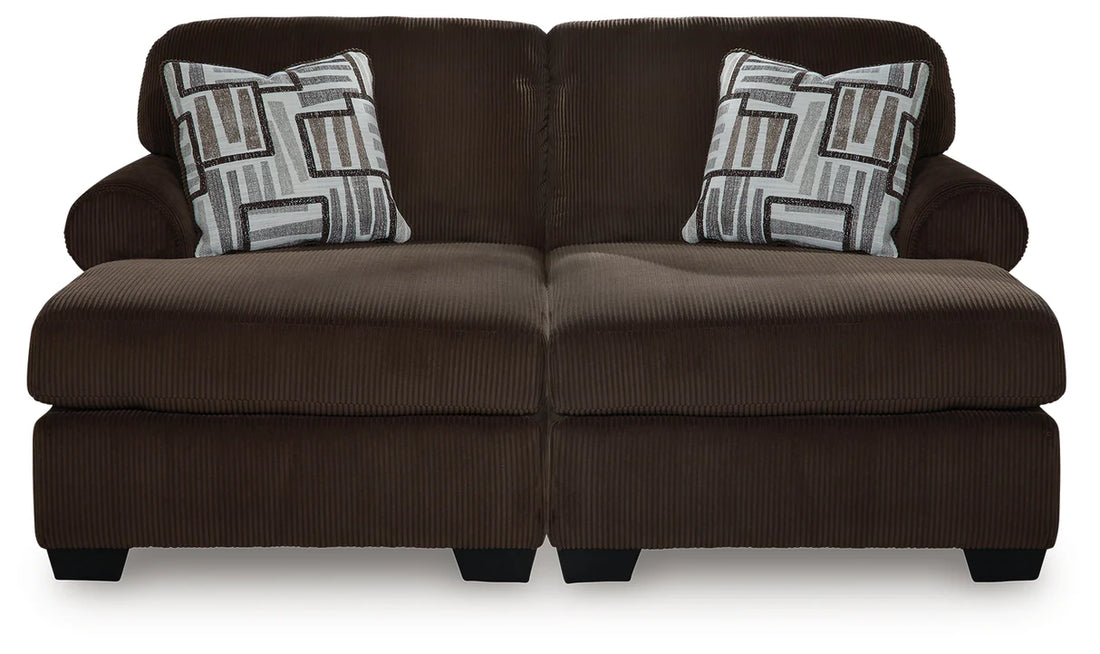 Kimlee Chocolate 2-Piece Sectional