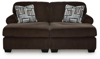 Kimlee Chocolate 2-Piece Sectional