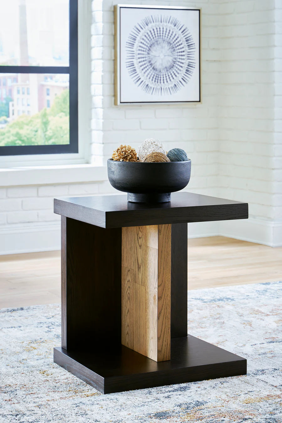 Kocomore Brown Natural Chairside End Table