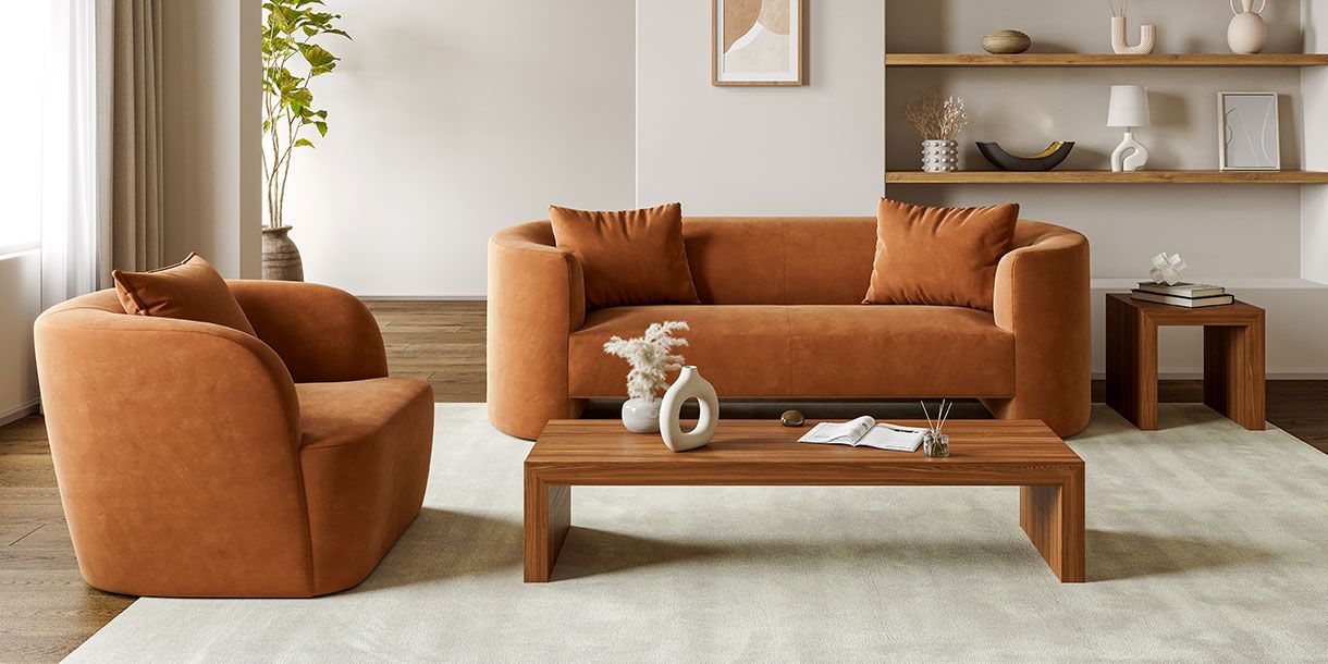 New Lexi 3 Seater Sofa Terracotta