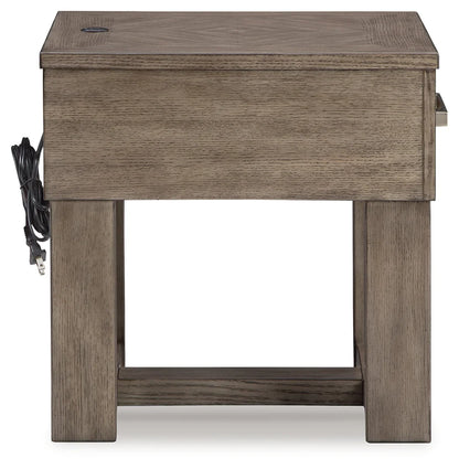 Loyaska Grayish Brown End Table