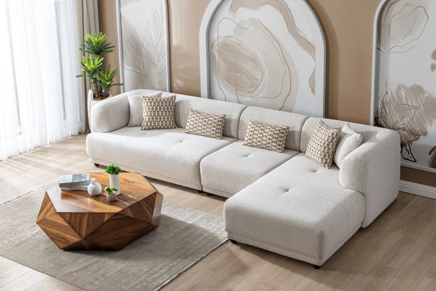 Lyna Ivory 2-3-Piece RAF Sectional