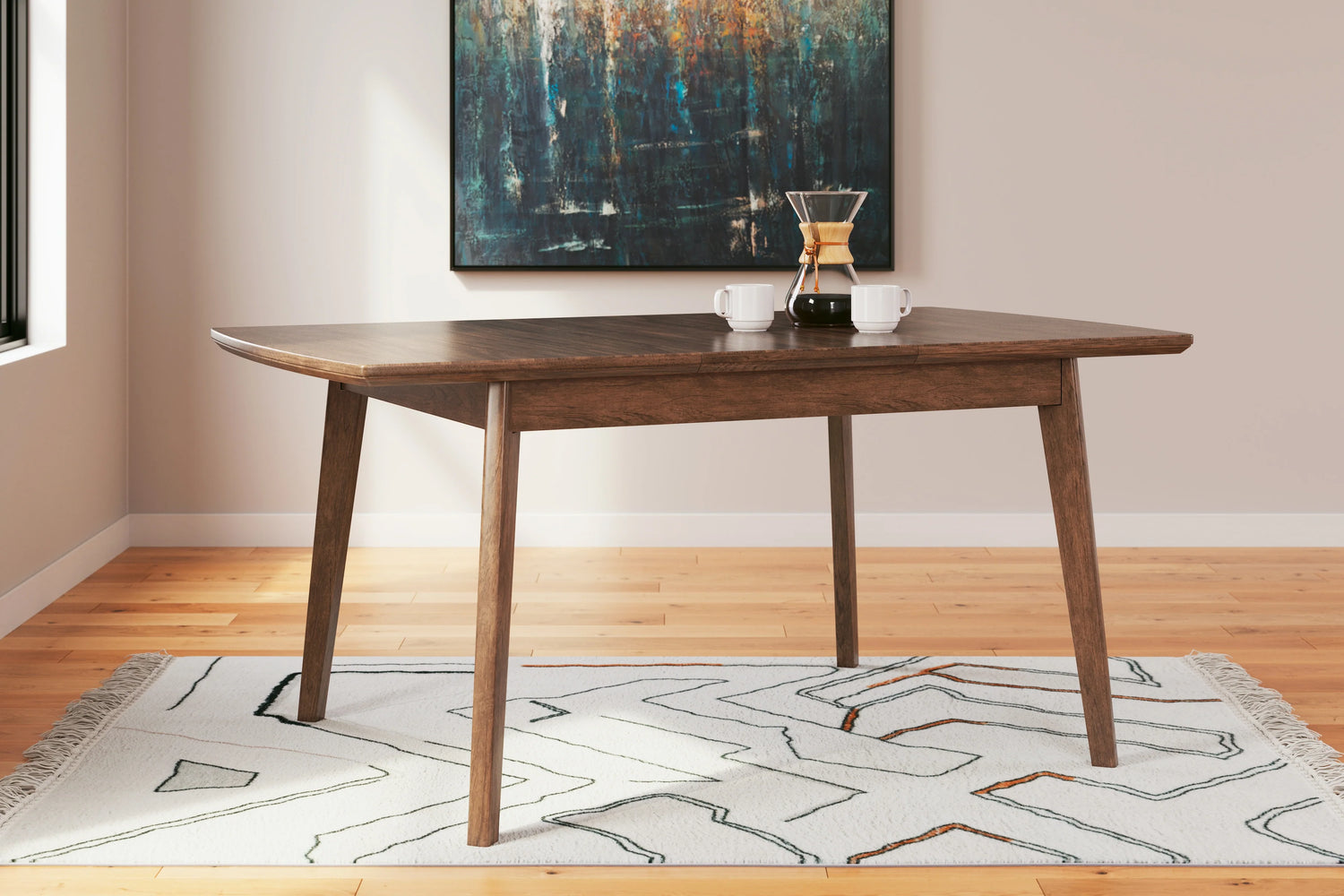 Lyncott Brown Extendable Dining Table