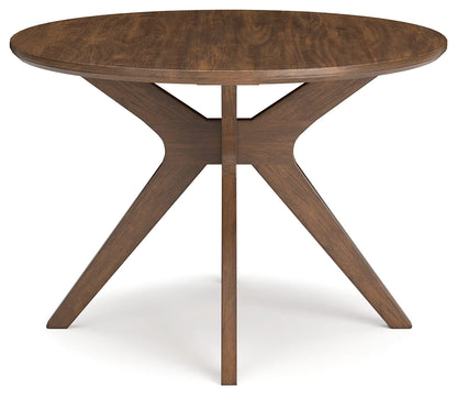 Lyncott Brown Round Dining Table
