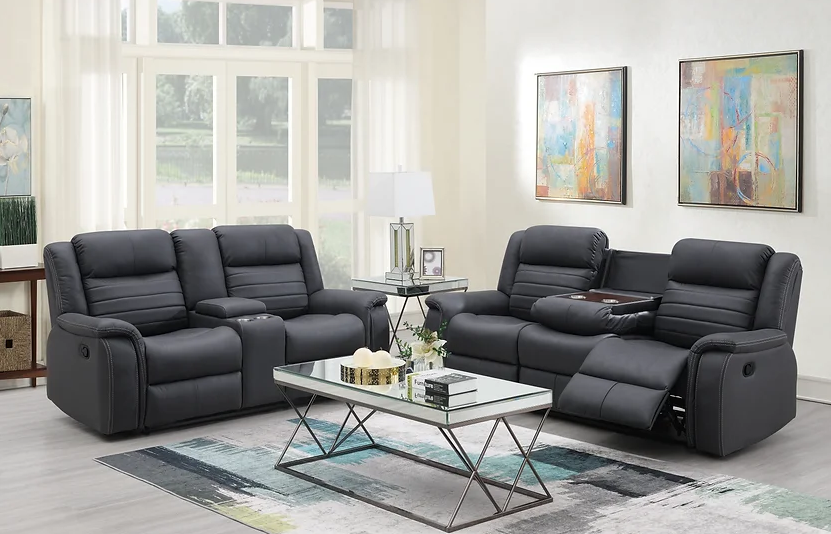 Max Grey - 3 piece reclining living room set