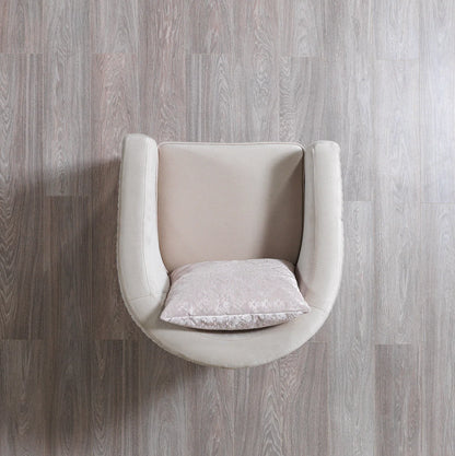Milena Ivory Velvet Sofa &amp; Loveseat