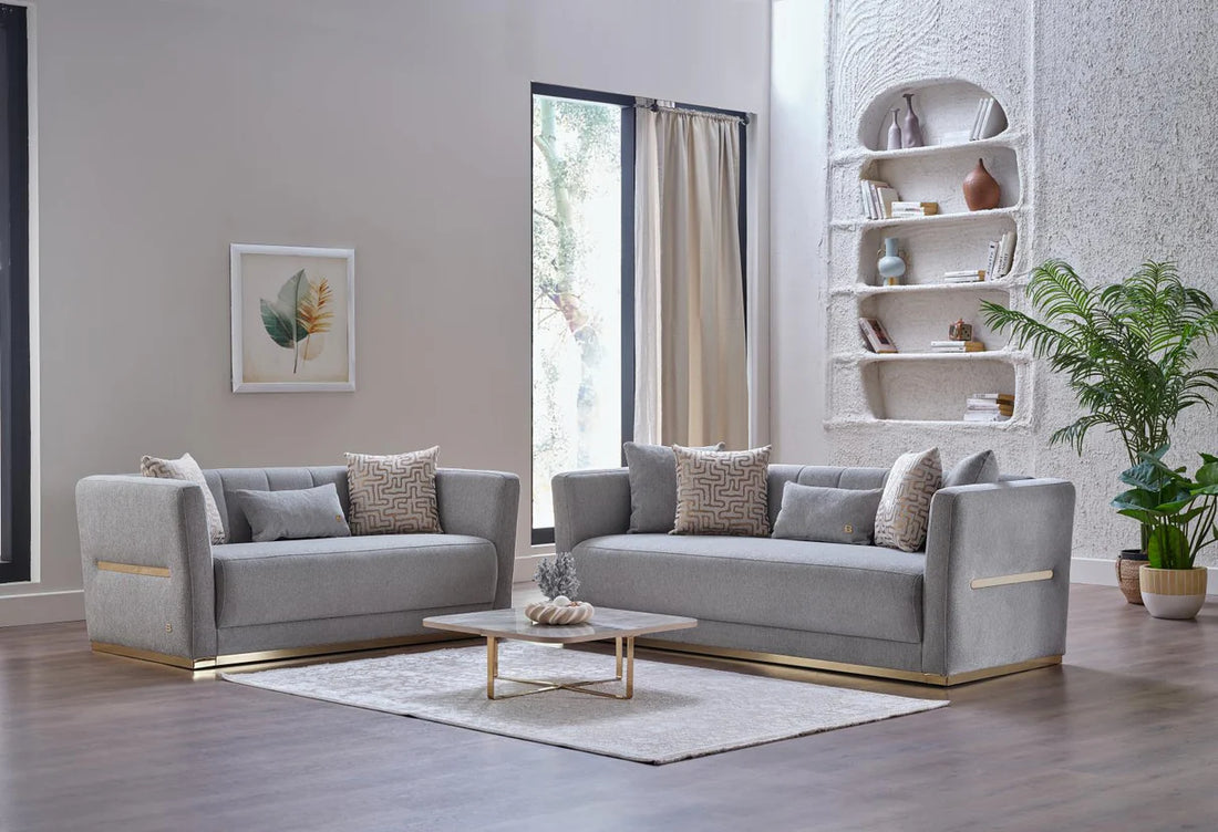 Monroe Merit Gray Living Room Set