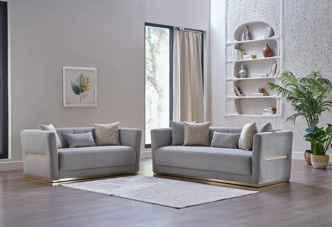 Monroe Merit Gray Living Room Set