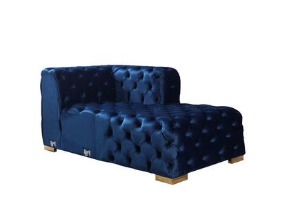 Neva Black Velvet Double Chaise Sectional