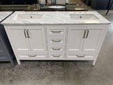 Sandstone 60 in. Vanity in White with Artificial Top - Decohub Home