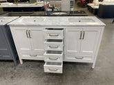 Sandstone 60 in. Vanity in White with Artificial Top - Decohub Home