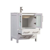 Brescia 30 in. W x 18 in. D x 36 in. H Bath Vanity In White with Vanity Top in White with White Basin and Mirror - Decohub Home