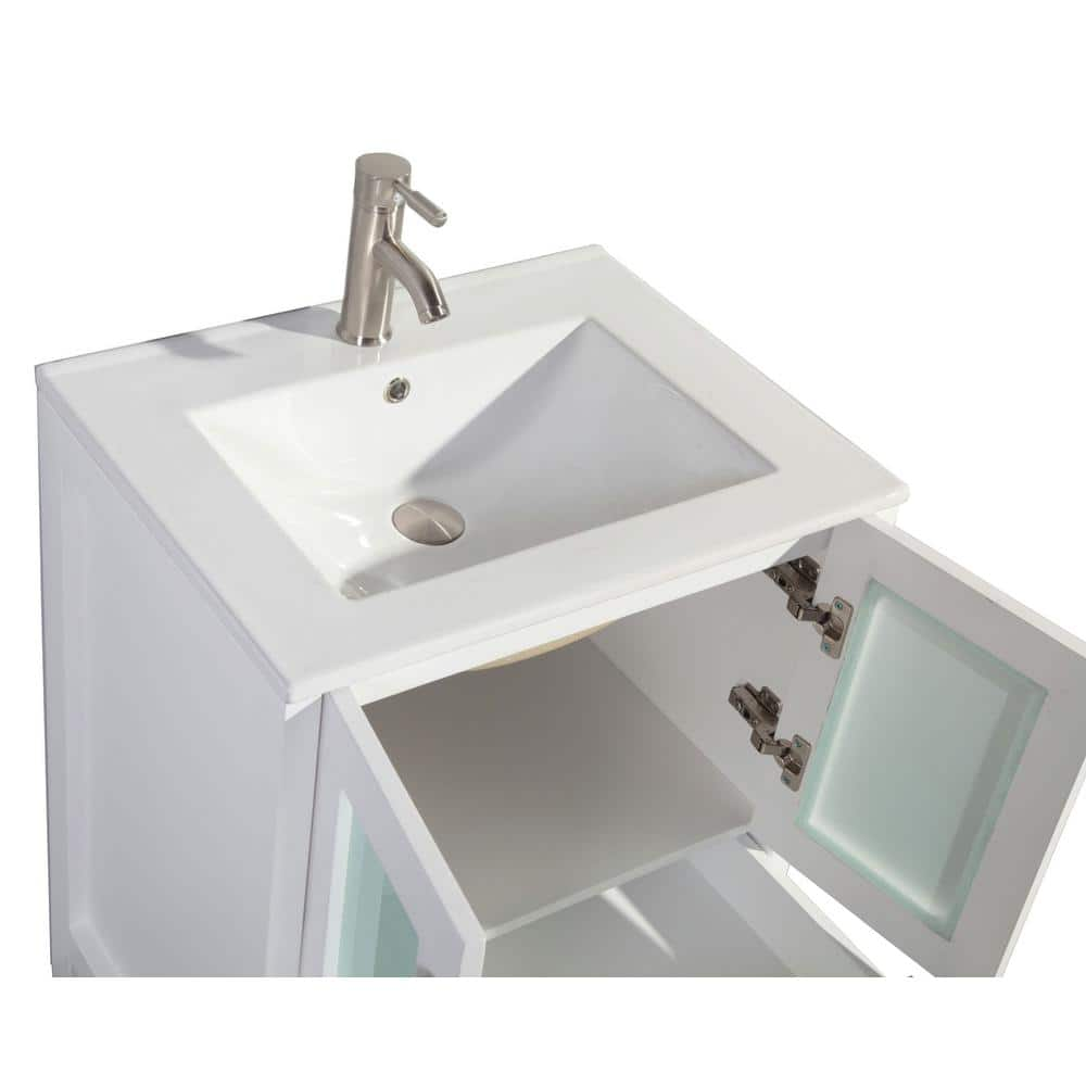 Brescia 30 in. W x 18 in. D x 36 in. H Bath Vanity In White with Vanity Top in White with White Basin and Mirror - Decohub Home