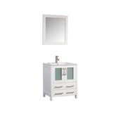 Brescia 30 in. W x 18 in. D x 36 in. H Bath Vanity In White with Vanity Top in White with White Basin and Mirror - Decohub Home