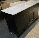 Genoa 60 in. Bath Vanity in Espresso with Vanity Top an Mirror - Decohub Home
