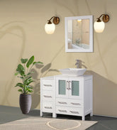 36 in. Single Sink Bathroom Vanity Combo Set in White - Decohub Home
