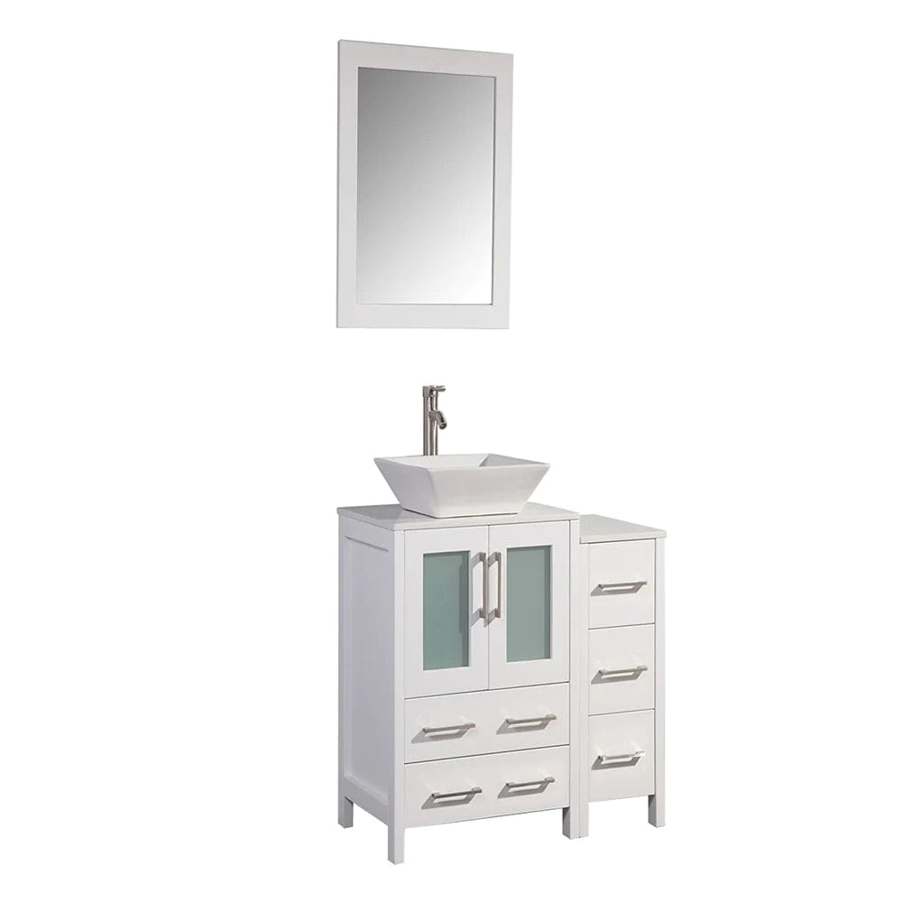 36 in. Single Sink Bathroom Vanity Combo Set in White - Decohub Home