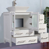 36 in. Single Sink Bathroom Vanity Combo Set in White - Decohub Home